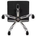 Low Back Armless Ribbed Swivel Task Office Chair, Vinyl Upholstery, 250 LBS Capacity