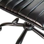 Low Back Armless Ribbed Swivel Task Office Chair, Vinyl Upholstery, 250 LBS Capacity