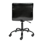 Low Back Armless Ribbed Swivel Task Office Chair, Vinyl Upholstery, 250 LBS Capacity