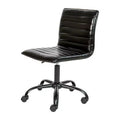 Low Back Armless Ribbed Swivel Task Office Chair, Vinyl Upholstery, 250 LBS Capacity