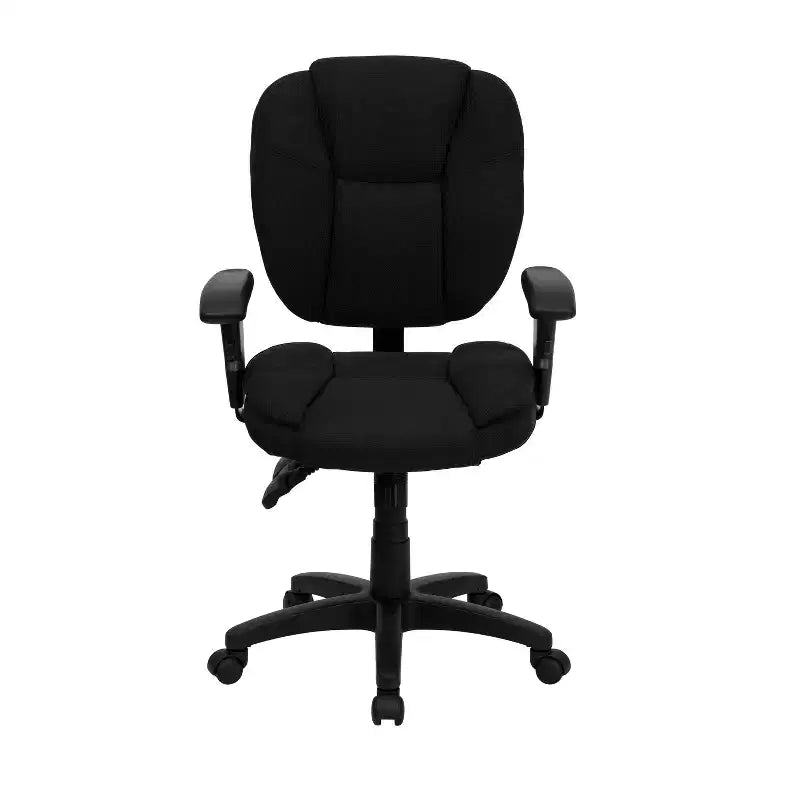 Mid-Back Multifunction Swivel Ergonomic Task Office Chair with Pillow Top Cushioning & Adjustable Arms