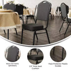 Crown Back Stacking Banquet Chair, 500 LBS Capacity, Upholstered, Commercial Grade