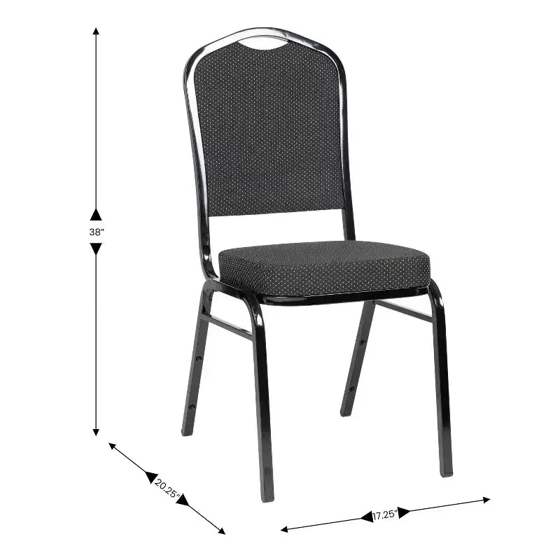 Crown Back Stacking Banquet Chair, 500 LBS Capacity, Upholstered, Commercial Grade