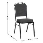 Crown Back Stacking Banquet Chair, 500 LBS Capacity, Upholstered, Commercial Grade