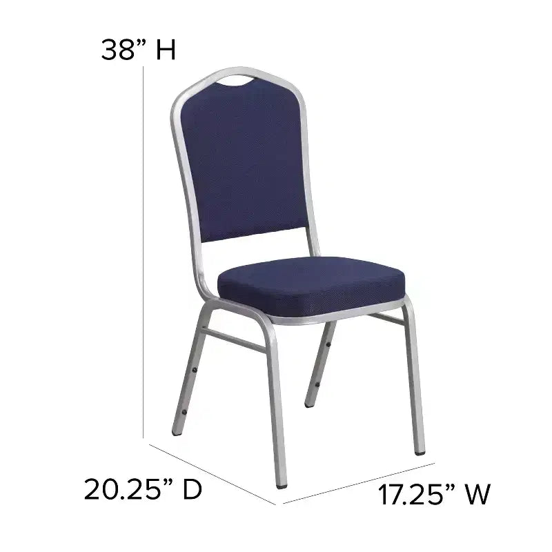 Crown Back Stacking Banquet Chair, 500 LBS Capacity, Upholstered, Commercial Grade