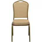 Crown Back Stacking Banquet Chair, 500 LBS Capacity, Upholstered, Commercial Grade