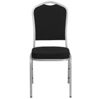 Crown Back Stacking Banquet Chair, 500 LBS Capacity, Upholstered, Commercial Grade