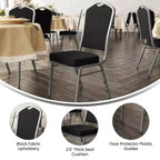 Crown Back Stacking Banquet Chair, 500 LBS Capacity, Upholstered, Commercial Grade