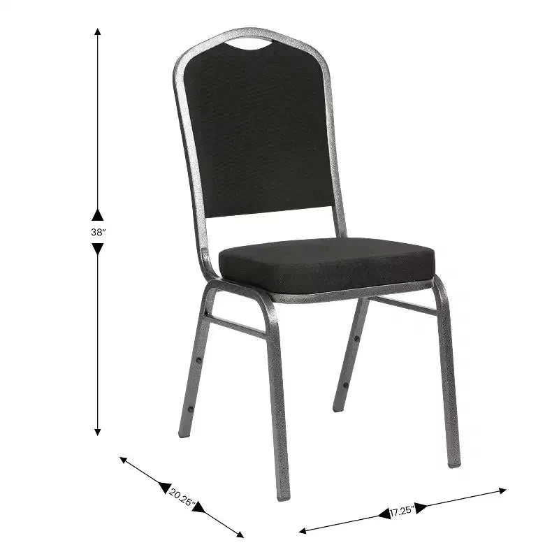 Crown Back Stacking Banquet Chair, 500 LBS Capacity, Upholstered, Commercial Grade