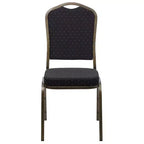 Crown Back Stacking Banquet Chair, 500 LBS Capacity, Upholstered, Commercial Grade