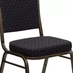 Crown Back Stacking Banquet Chair, 500 LBS Capacity, Upholstered, Commercial Grade