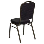 Crown Back Stacking Banquet Chair, 500 LBS Capacity, Upholstered, Commercial Grade