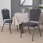 Crown Back Stacking Banquet Chair, 500 LBS Capacity, Upholstered, Commercial Grade