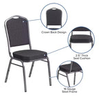 Crown Back Stacking Banquet Chair, 500 LBS Capacity, Upholstered, Commercial Grade
