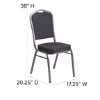 Crown Back Stacking Banquet Chair, 500 LBS Capacity, Upholstered, Commercial Grade