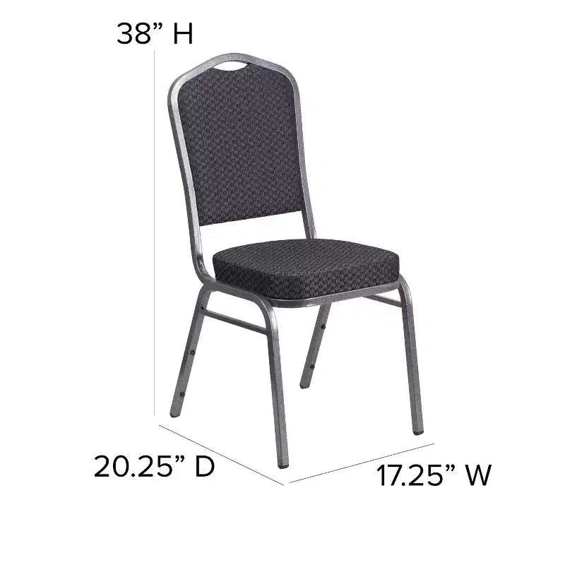 Crown Back Stacking Banquet Chair, 500 LBS Capacity, Upholstered, Commercial Grade