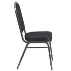 Crown Back Stacking Banquet Chair, 500 LBS Capacity, Upholstered, Commercial Grade