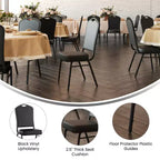 Crown Back Stacking Banquet Chair, 500 LBS Capacity, Upholstered, Commercial Grade