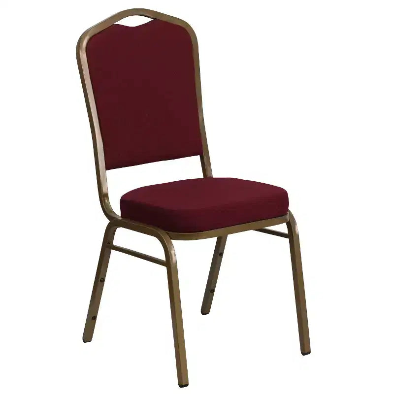 Crown Back Stacking Banquet Chair, 500 LBS Capacity, Upholstered, Commercial Grade