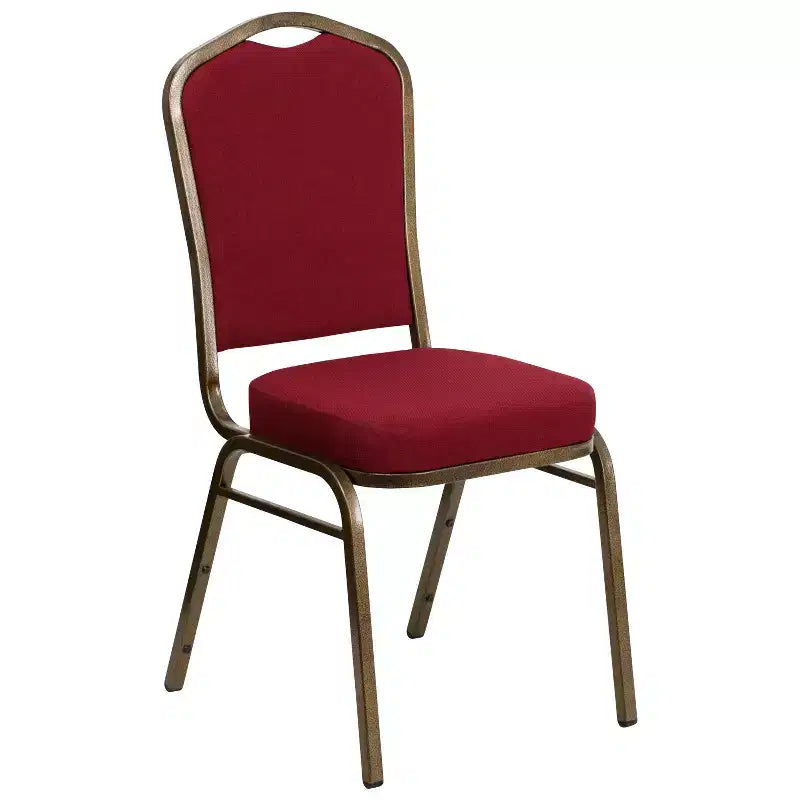 Crown Back Stacking Banquet Chair, 500 LBS Capacity, Upholstered, Commercial Grade