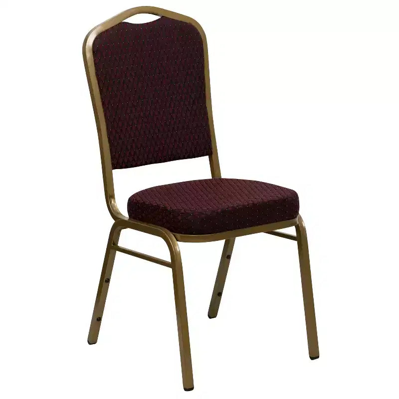 Crown Back Stacking Banquet Chair, 500 LBS Capacity, Upholstered, Commercial Grade