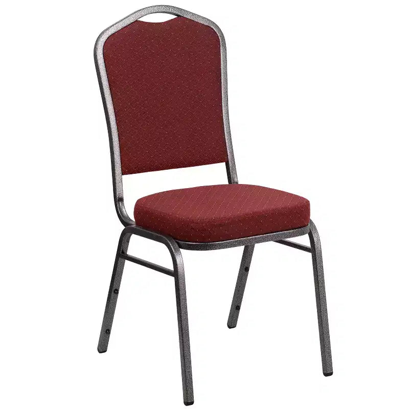 Crown Back Stacking Banquet Chair, 500 LBS Capacity, Upholstered, Commercial Grade