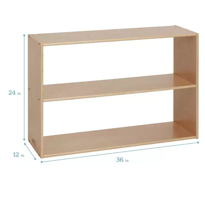 2-Shelf Double-Sided Storage Cabinet, 24", Birch Plywood, Classroom & Playroom Organizer