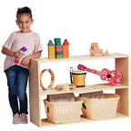 2-Shelf Double-Sided Storage Cabinet, 24", Birch Plywood, Classroom & Playroom Organizer