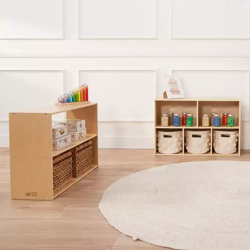 2-Shelf Double-Sided Storage Cabinet, 24", Birch Plywood, Classroom & Playroom Organizer