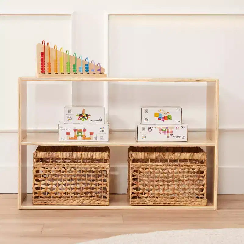 2-Shelf Double-Sided Storage Cabinet, 24", Birch Plywood, Classroom & Playroom Organizer