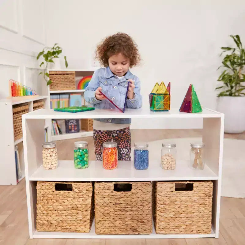 2-Shelf Double-Sided Storage Cabinet, 24", Birch Plywood, Classroom & Playroom Organizer