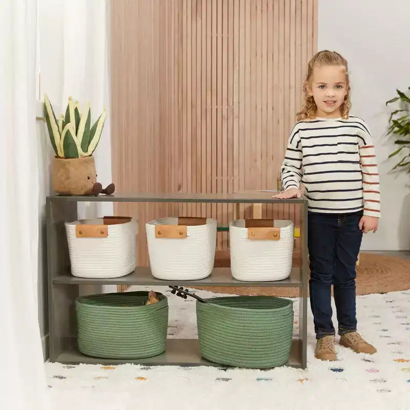 2-Shelf Double-Sided Storage Cabinet, 24", Birch Plywood, Classroom & Playroom Organizer