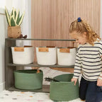 2-Shelf Double-Sided Storage Cabinet, 24", Birch Plywood, Classroom & Playroom Organizer