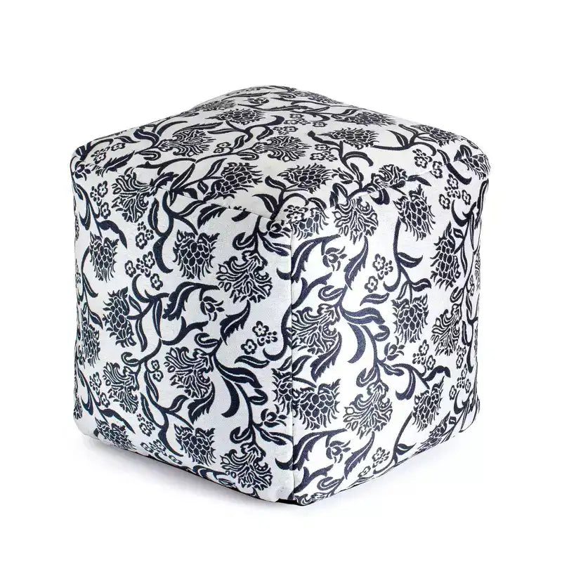 Indoor/Outdoor Square Pouf, Handmade, Fair Trade Certified, 19" Polypropylene Fill