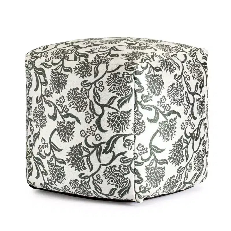 Indoor/Outdoor Square Pouf, Handmade, Fair Trade Certified, 19" Polypropylene Fill